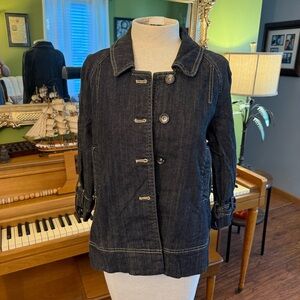 Nautica Stylish Black Denim Jacket for Women